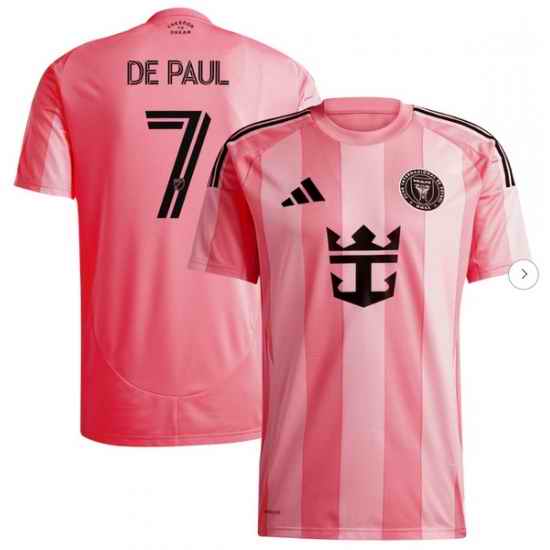 Men's Inter Miami CF Rodrigo De Paul adidas Light Pink 2025 Euforia Replica Player Jersey